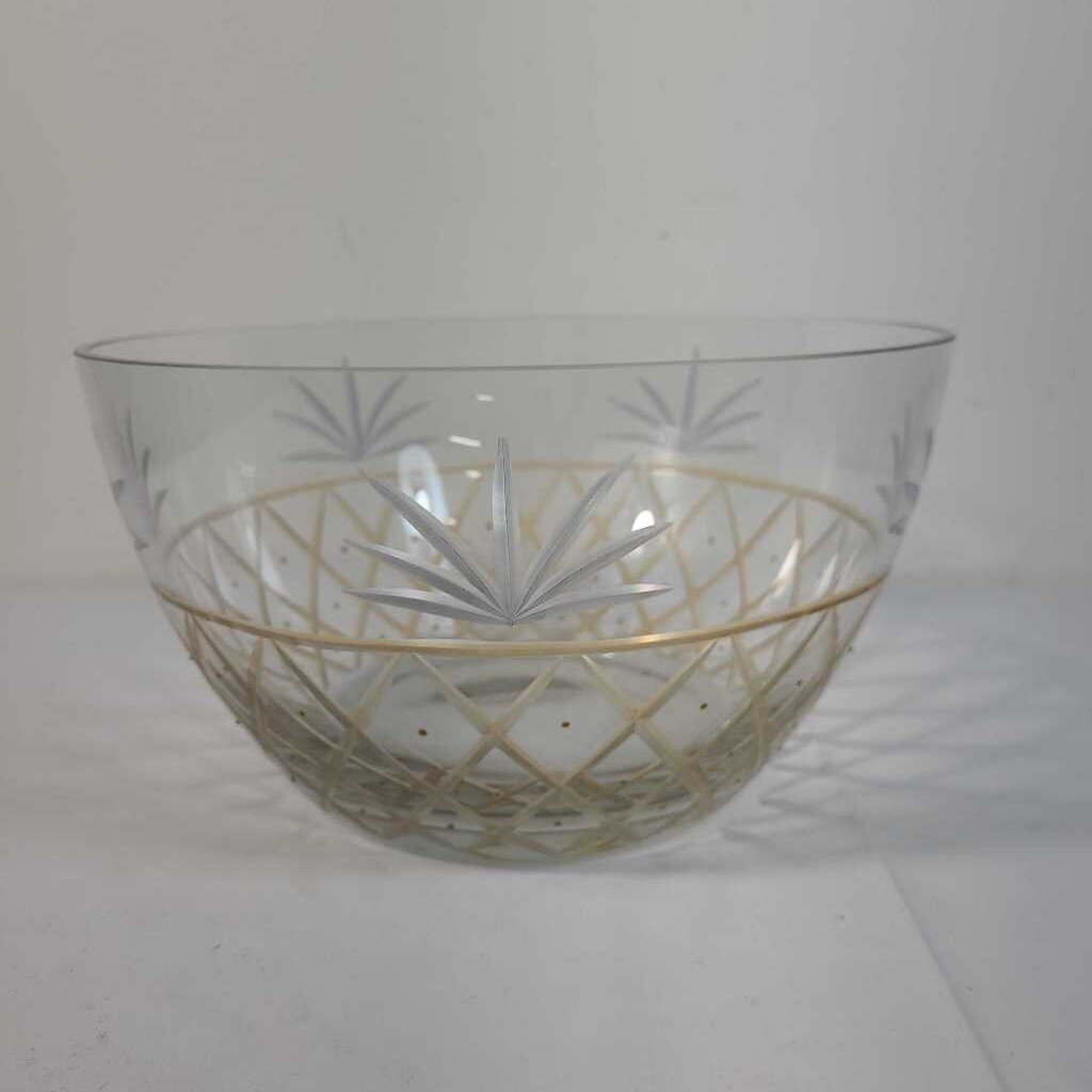 ETCHED GLASS BOWL