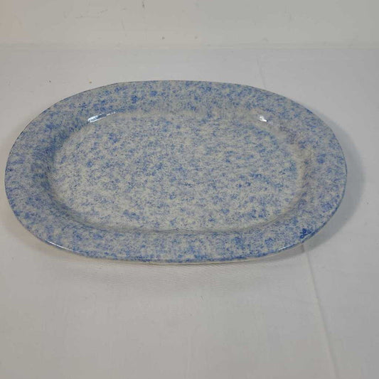 ANTIQUE BLUE & WHITE TRAY