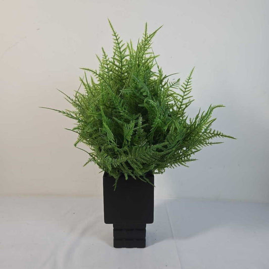 FAUX FERN IN SQUARE POT