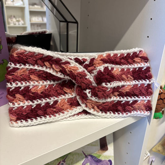 Headband - White & Shades of Berry