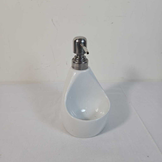 WHITE SOAP DISPENSER/HOLDER