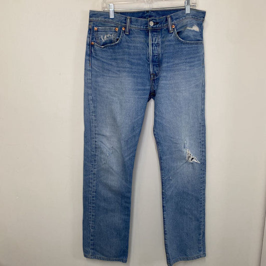 LEVI'S - BLUE "501" BUTTON-FLY JEANS