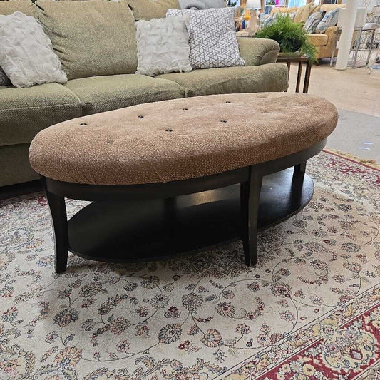 TUFTED OVAL COFFEE TABLE