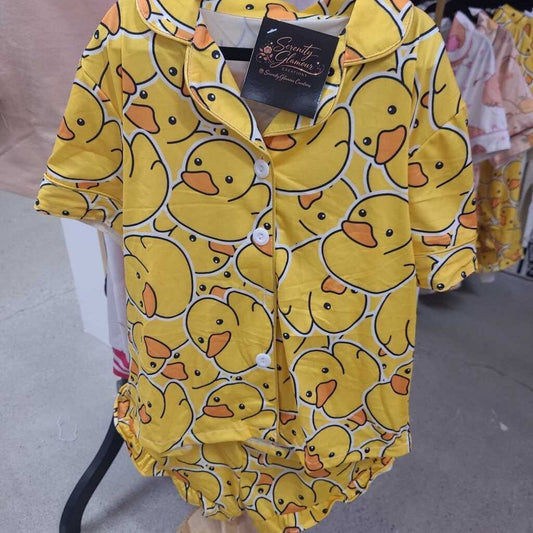Girls 2pc Duckie Pajamas