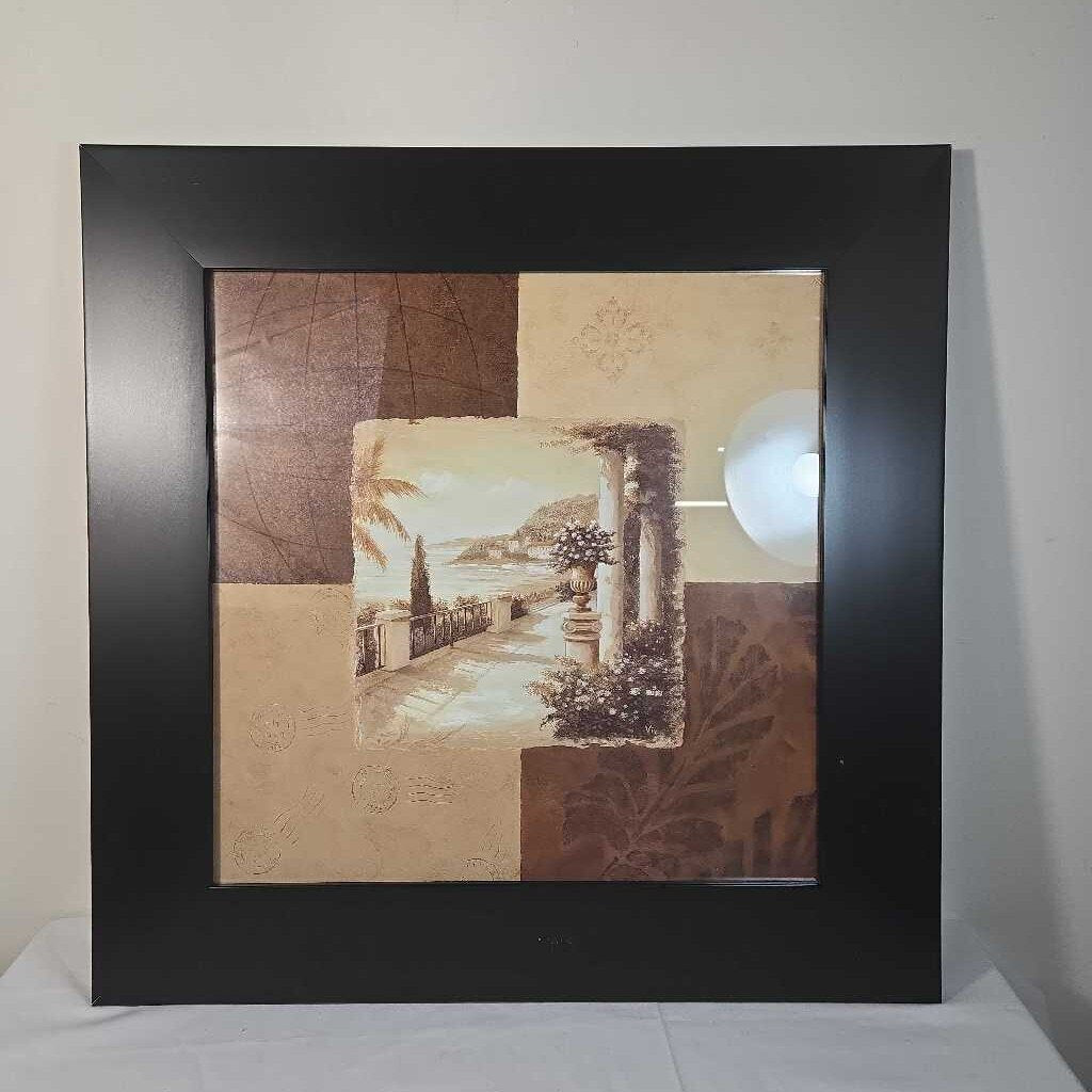 ESPRESSO FRAMED PILLAR PRINT