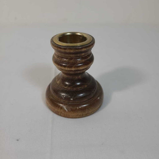 WOODEN CANDLESTICK HOLDER