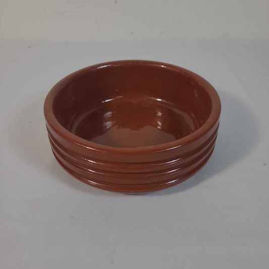 RUST COLOURED POTTERY DISH
