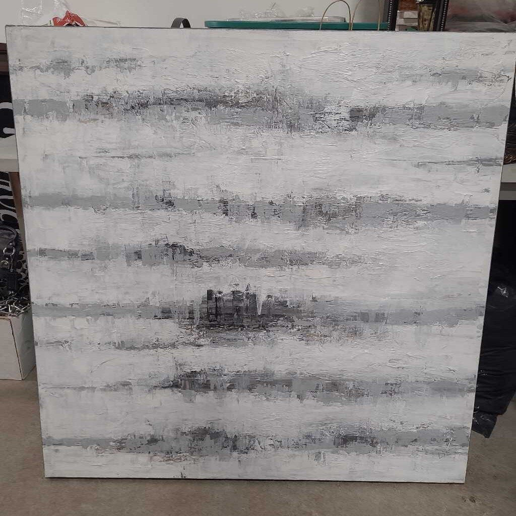 LG GREY ABSTRACT CANVAS