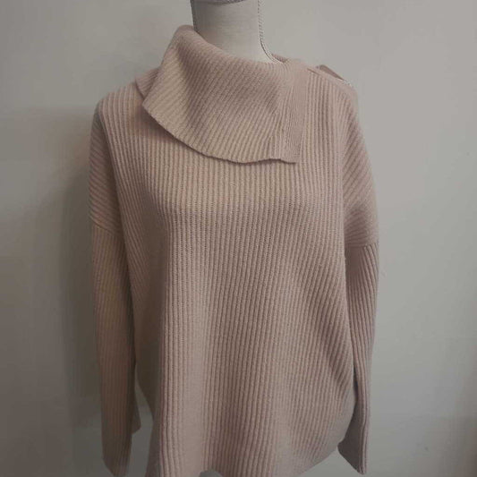 BLUSH OFF THE SHOULDER SWEATER