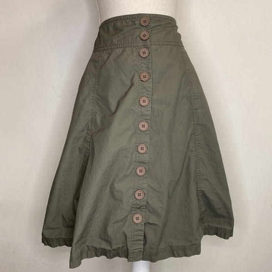 MIDTOWN - GREEN BUTTON-UP SKIRT