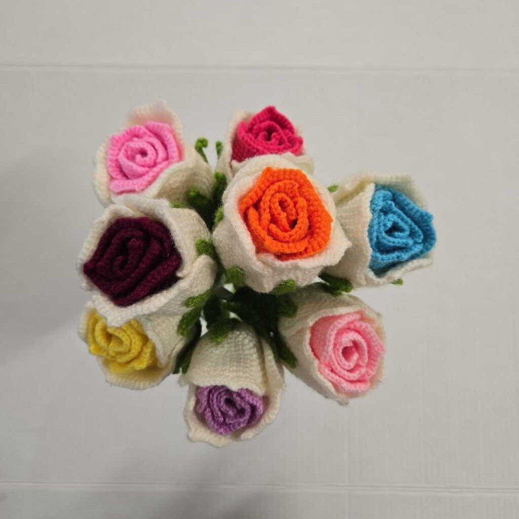 Crochet Wine Rose