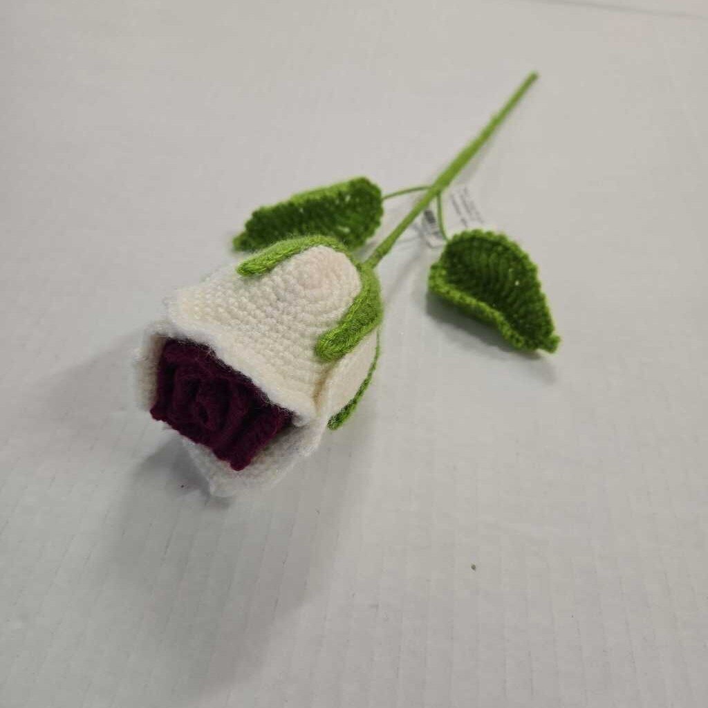 Crochet Wine Rose