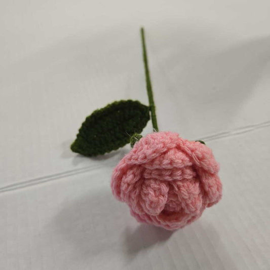 Crochet Pink Rose