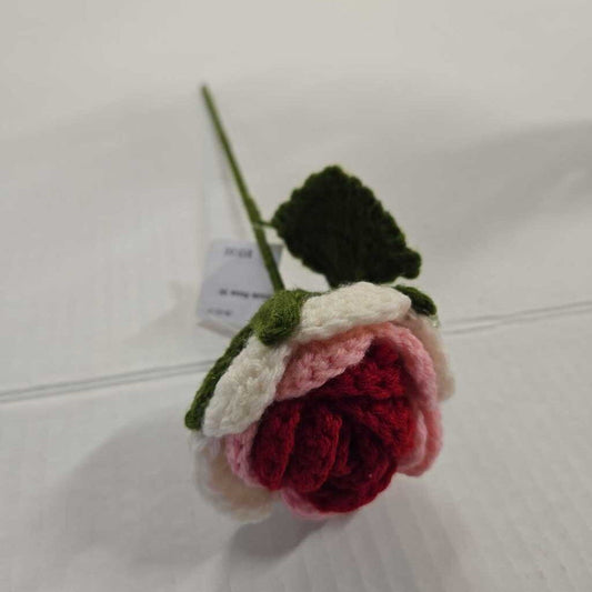 Crochet Red Pink Shade Rose