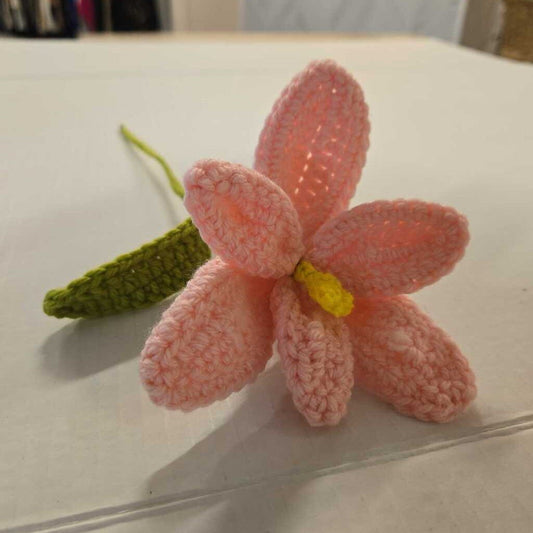 Crochet Baby Pink Open Tulip