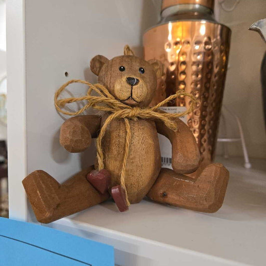 Wooden teddy bear