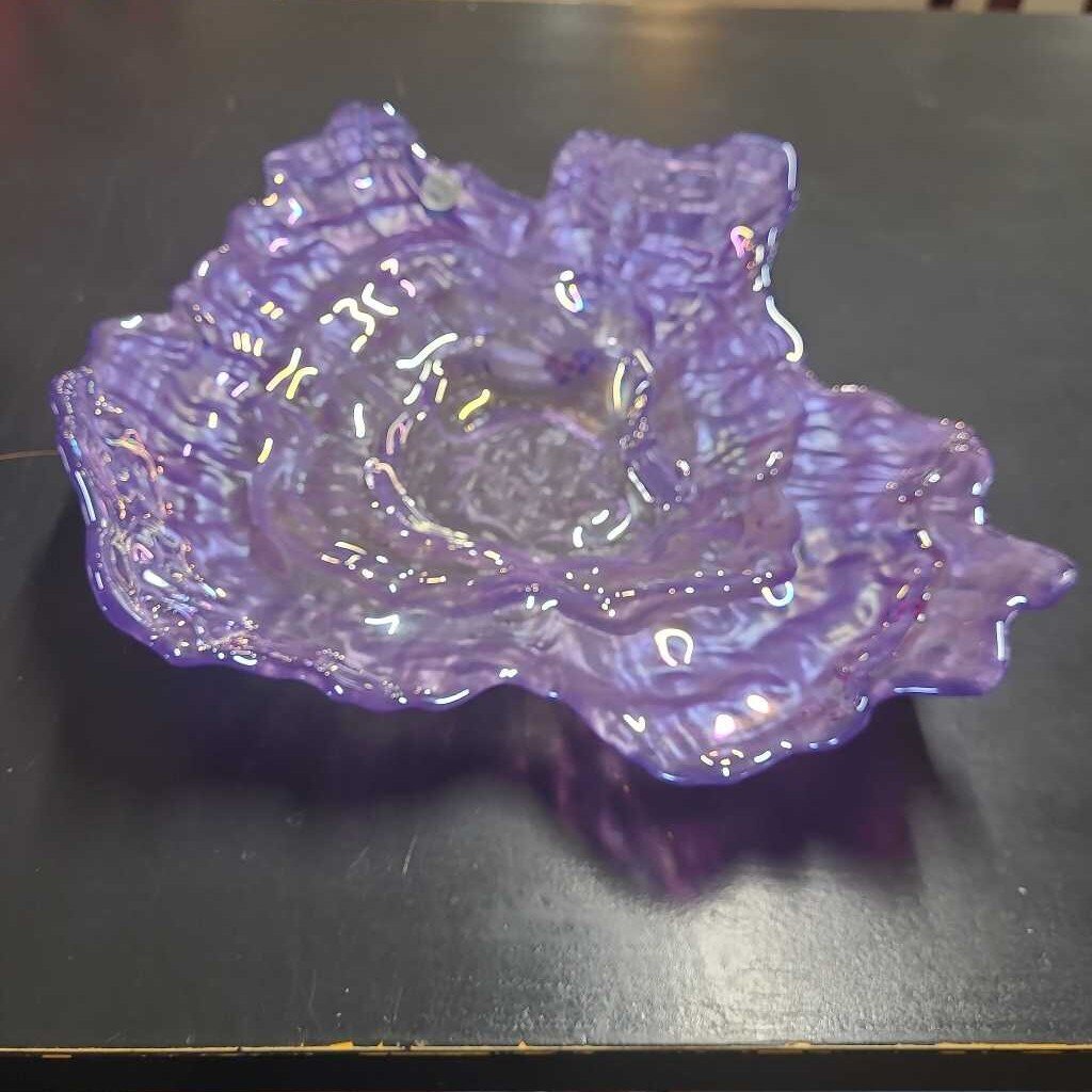 PURPLE ART GLASS~HANDBLOWN ITALY