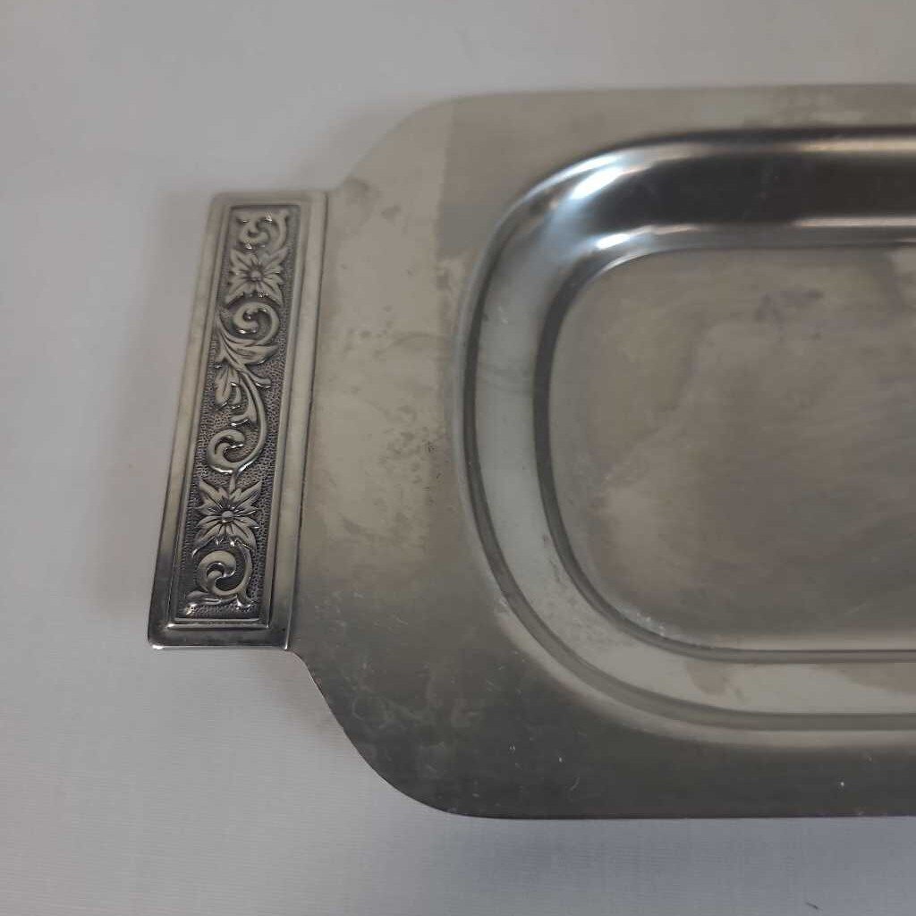 MCM STAINLESS STEEL CR & SUGAR SET ON TRAY