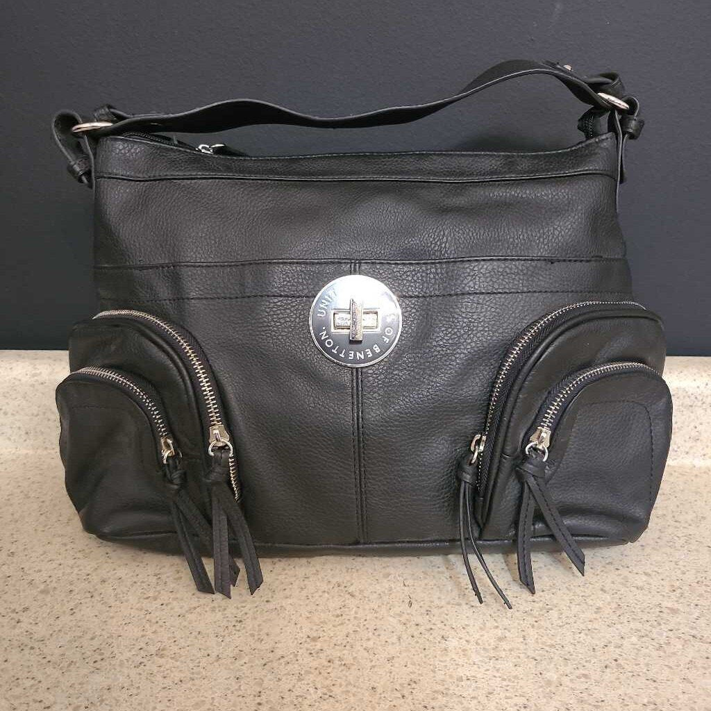 *AS IS* UNITED COLORS OF BENETTON - BLACK SHOULDER BAG