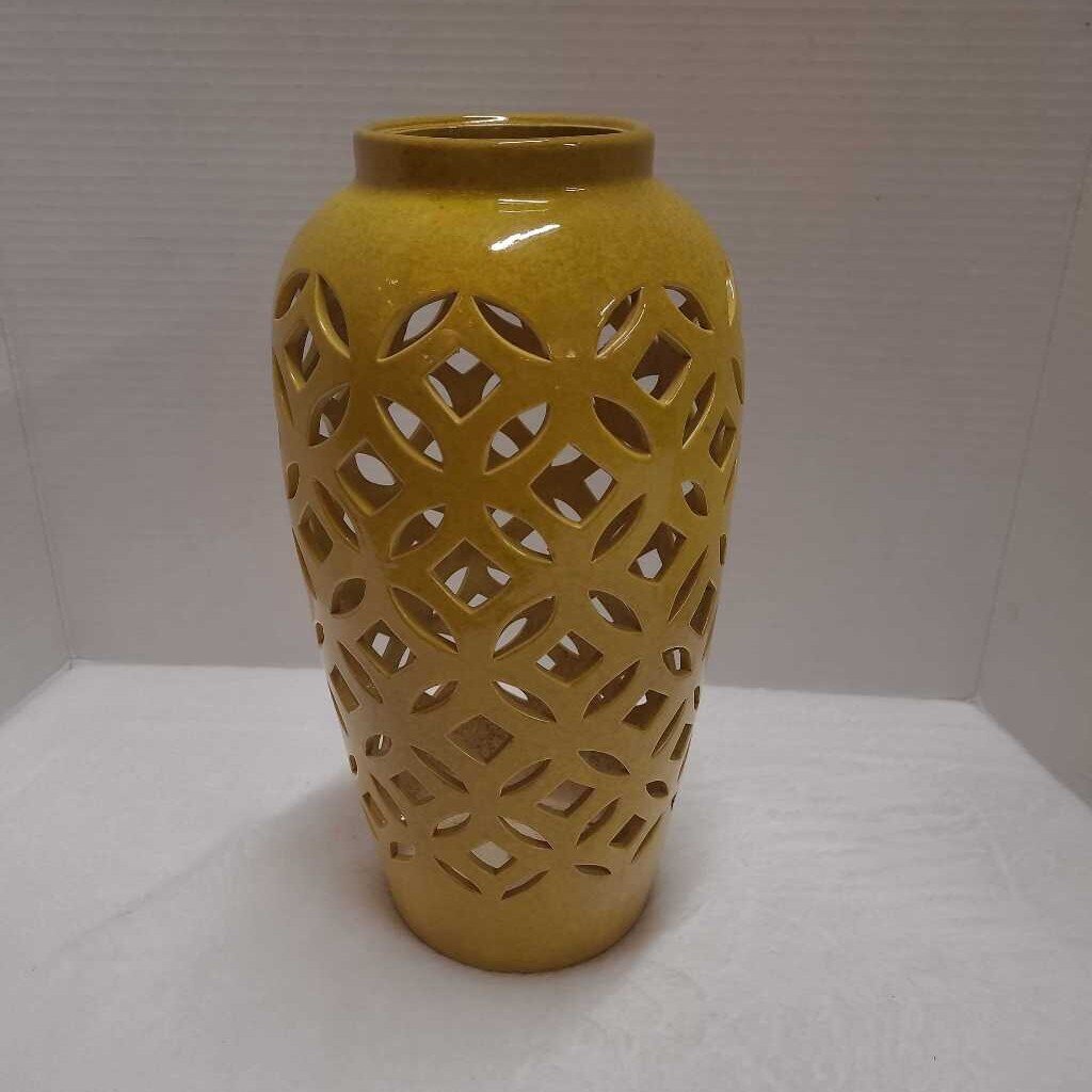 Mustard Pottery Vase