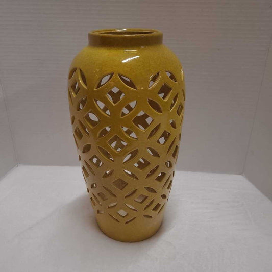 Mustard Pottery Vase