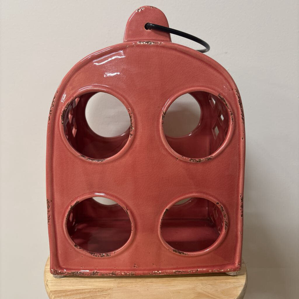 Pink Ceramic Wine Rack