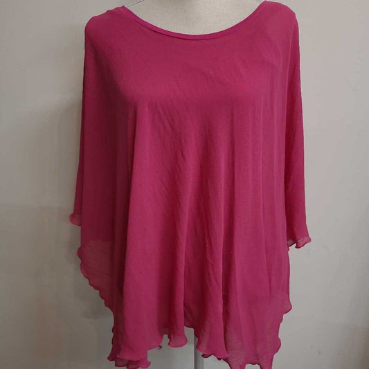 PINK RUFFLED BLOUSE