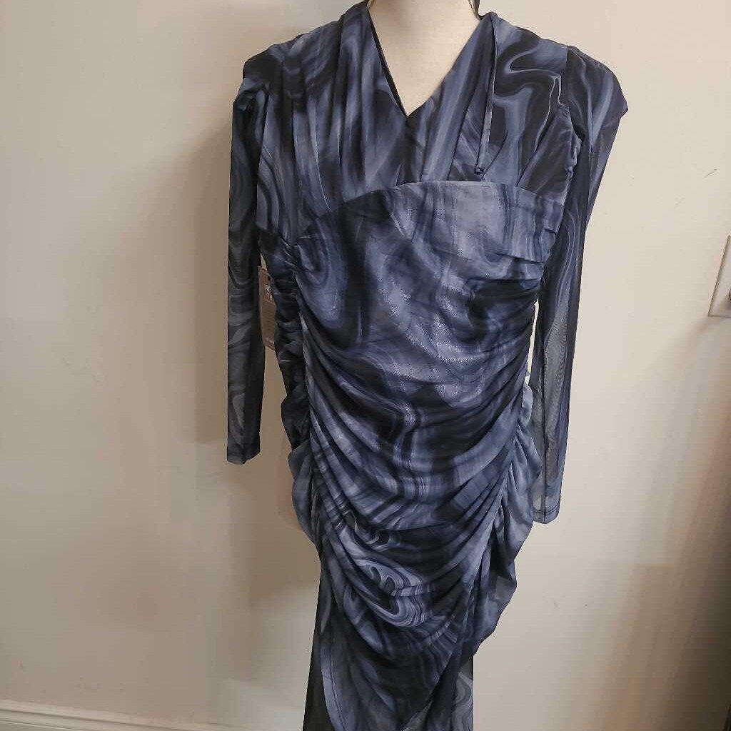 BLUE FITTED DRESS