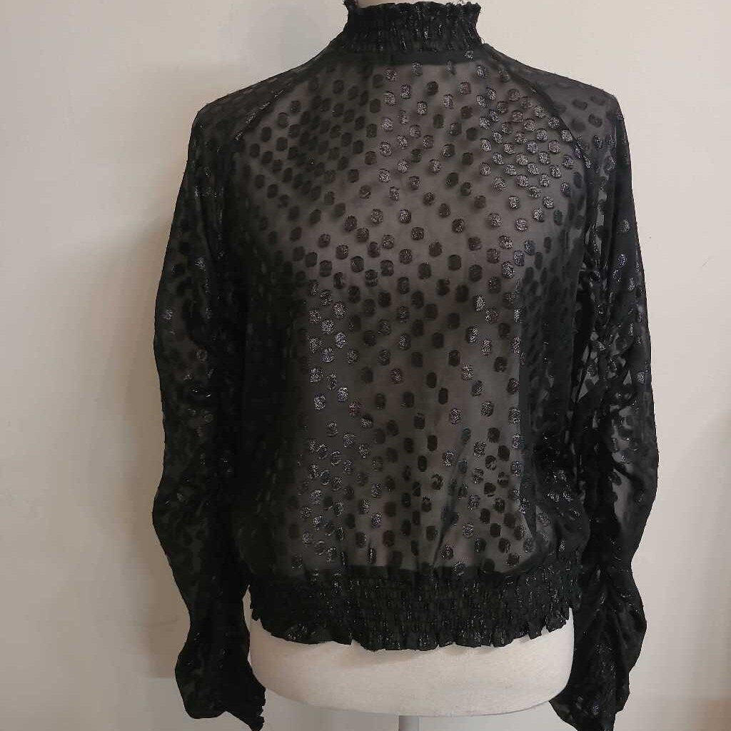 BLACK SHEER BLOUSE