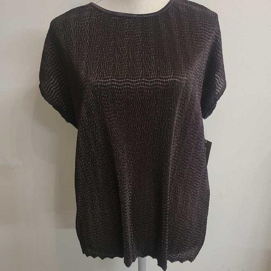 BROWN CRINKLE TOP