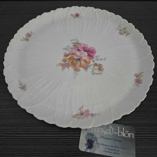 Vintage LIMOGES France Floral Platter Petal Edges