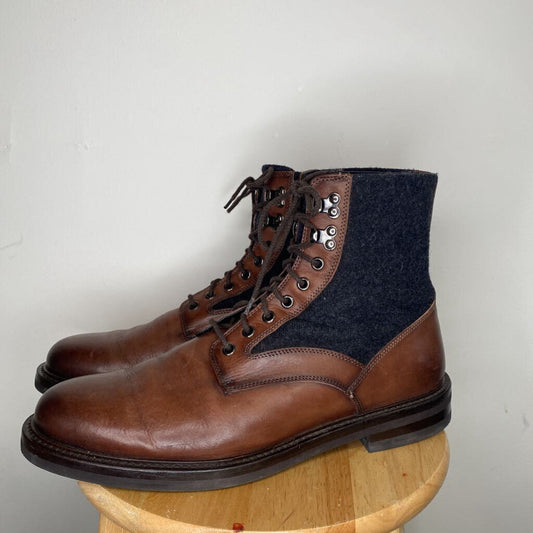 HAROLD - BROWN LEATHER LACE-UP WINTER BOOTS