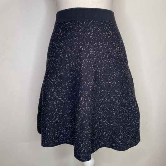 CYNTHIA ROWLEY - BLACK/GREY KNIT A-LINE SKIRT
