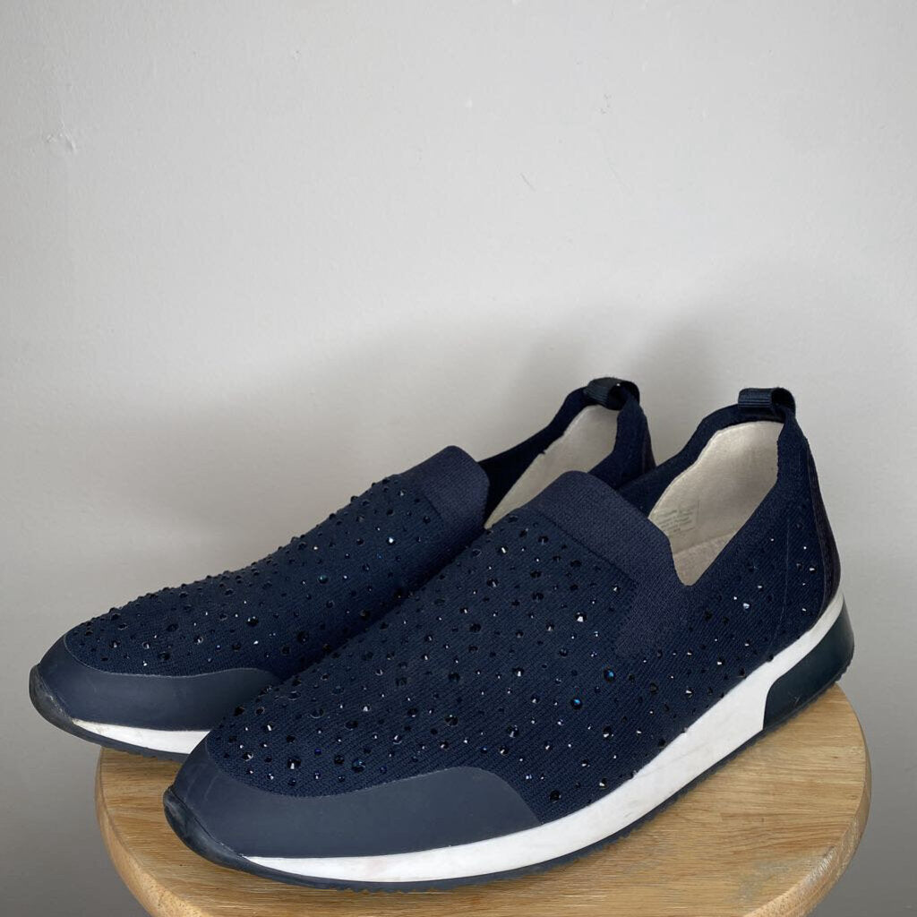 DYNERGY - NAVY BEDAZZLED SLIP-ON RUNNING SHOE