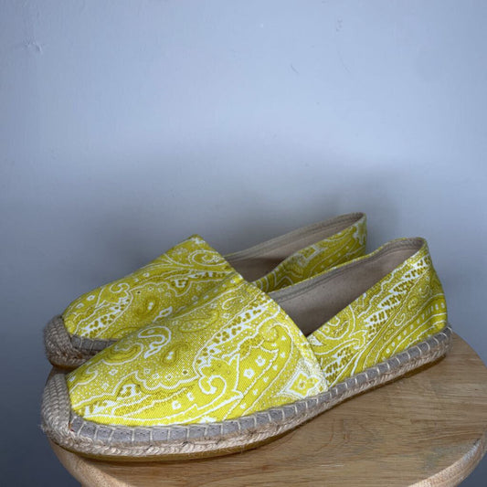 MAYPOL - CHARTREUSE CANVAS SLIP-ON SHOES