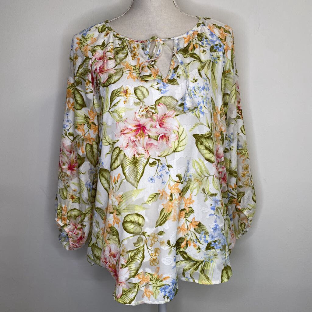 AUTRES FILLES - CREAM L/S FLORAL BLOUSE