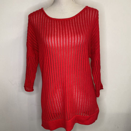 REITMAN'S - RED OPEN-HOLE SWEATER