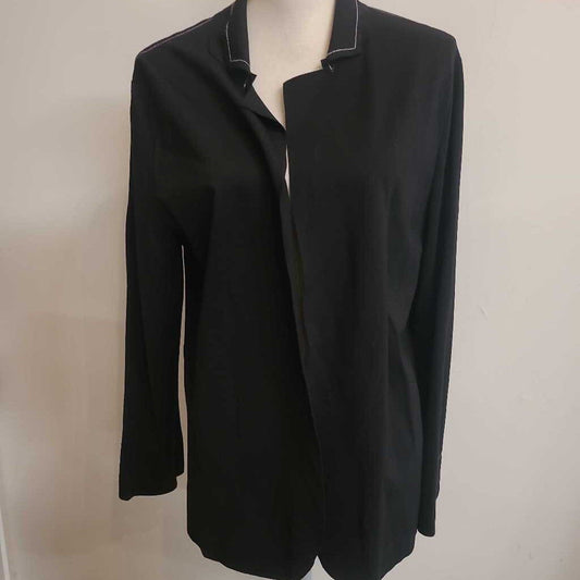 BLACK "UNFITTED" BLAZER
