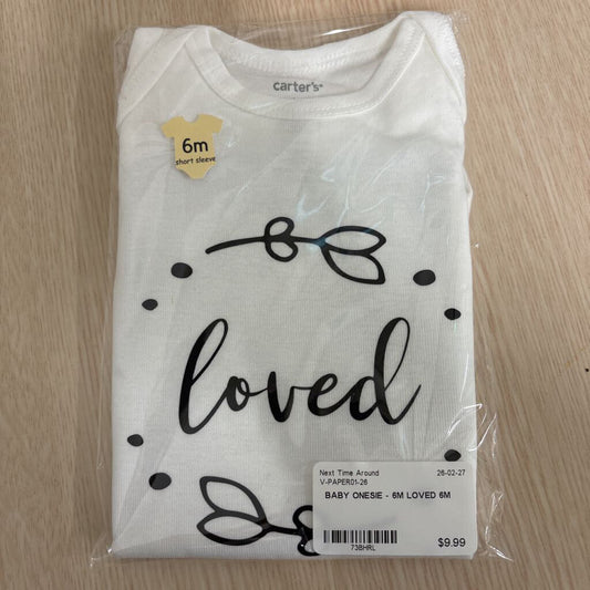 BABY ONESIE - 6M LOVED