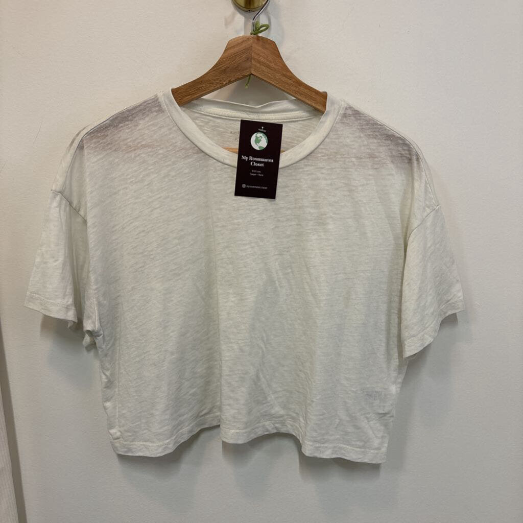 AE WHITE CROP TOP