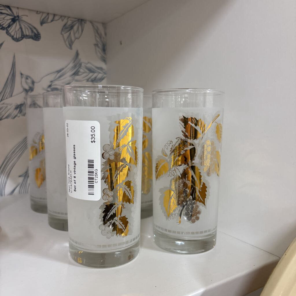 Set of 6 vintage glasses