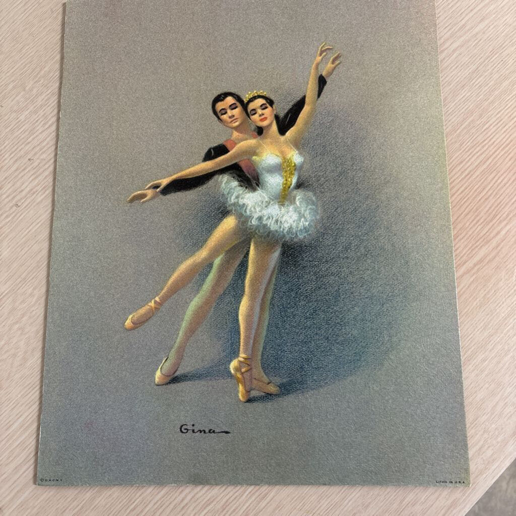 Vintage ballet print