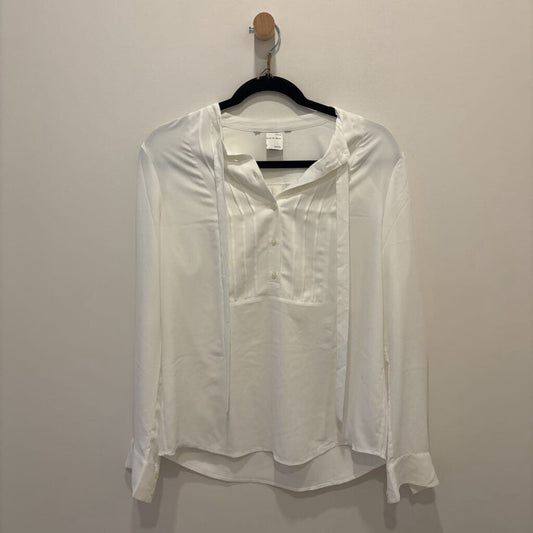 The Laurentian Pleated Silk Blouse