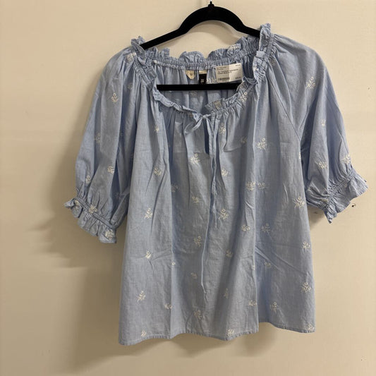 The "Cornflower" Embroidered Peasant Blouse