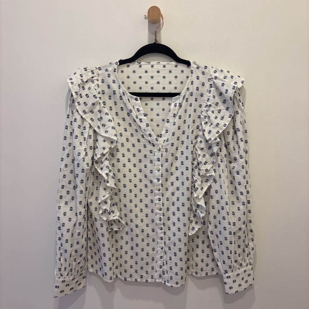 The "Vienna" Ruffle-Panel Blouse