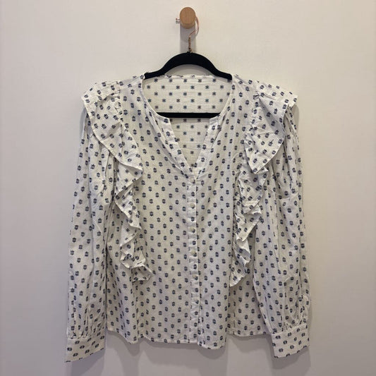 The "Vienna" Ruffle-Panel Blouse
