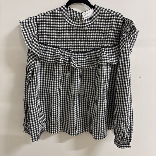 The "Berlin" Gingham Ruffle Blouse