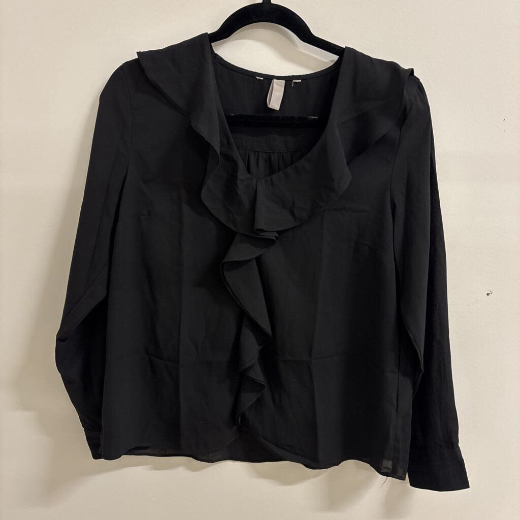 The "Raven" Cascading Ruffle Blouse