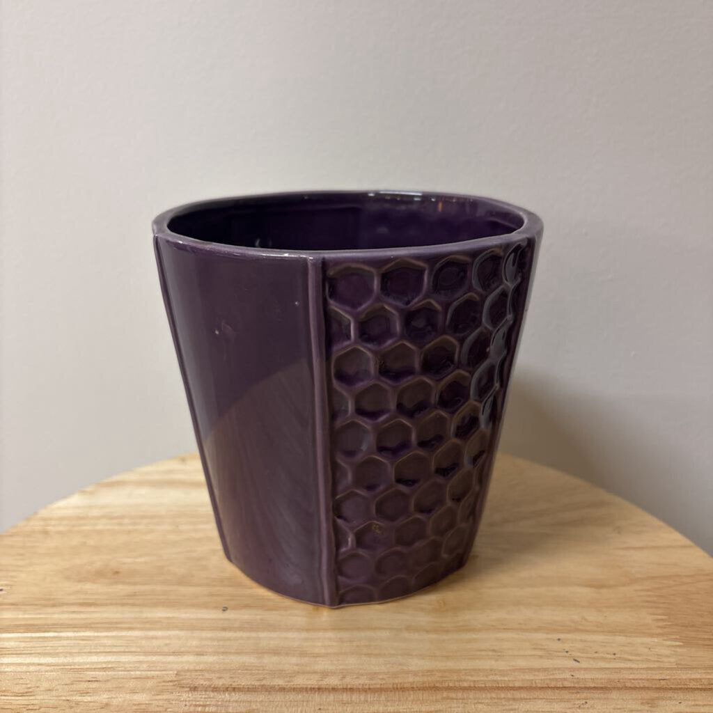 Purple Ceramic Flower Pot