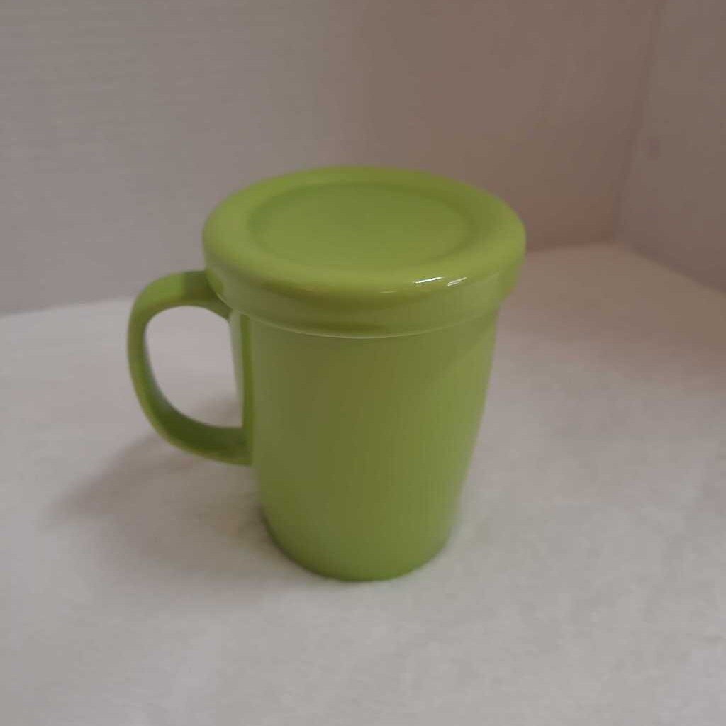 Pistachio Green Cover/Saucer Mug Set (2pc)